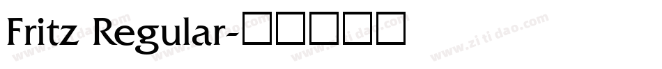 Fritz Regular字体转换